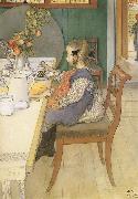 Carl Larsson A Late-Riser-s Miserable Breakfast painting